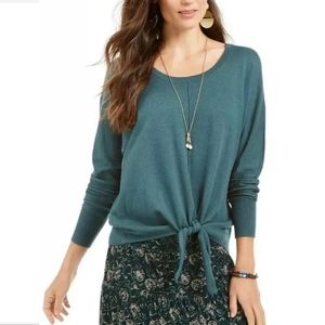 STYLE & CO Tie Front Sweater